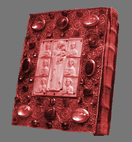 Antiker Bucheinband, so könnte aber brauch kein Deckblatt zu sein